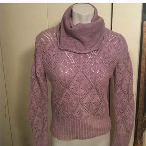 Purple turtle neck sweater, sweet & pretty